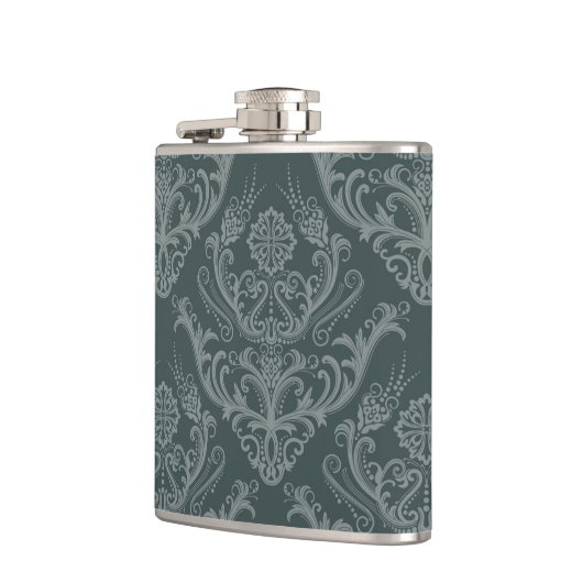 Luxe bloemkolenbehangselpapier heupfles (Links)