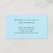Luxe Blue Crystal Jewel Carte de visite design (Dos)