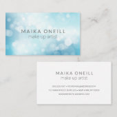 Luxe Blue Glitter Bokeh professional Visitekaartje (Voorkant / Achterkant)