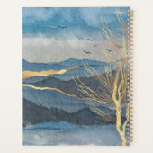 Luxe Blue Gold Watercolor Mountain (Dos)