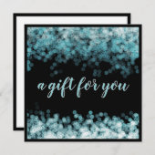 Luxe Blue Sparkle Salon Cadeaubon Kaart (Voorkant / Achterkant)