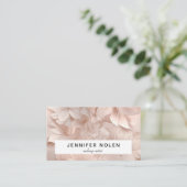 Luxe, Blush-beige, Bloem, Salon Visitekaartje (Staand voorkant)