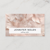 Luxe, Blush-beige, Bloem, Salon Visitekaartje (Voorkant)