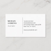 Luxe, Blush-Beige, Bloem, Salon, Visitekaartje (Achterkant)