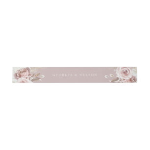 Luxe Blush Bloemen Bruiloft Uitnodigingen Wikkel