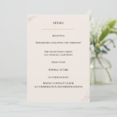 Luxe Blush Bloemendetails Kaart (Staand voorkant)