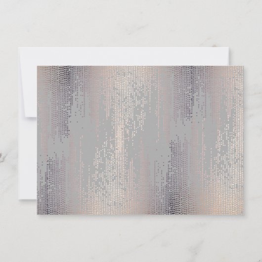 Luxe Blush Confetti Pluie Motif gris Carte pour no (Dos)
