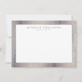 Luxe Blush Confetti Rain Pattern Grijs Notecard Notitiekaartje (Voorkant)