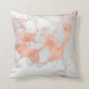 Luxe Blush Glitter White Pink Marble Cotton Kussen