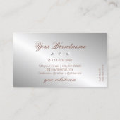 Luxe Blush Roos Gold Silver en Sparkle Diamonds Visitekaartje (Achterkant)