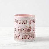 Luxe Blush Roos Roze glitter Marble past aan Mok (Midden)