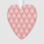 Luxe Blush Rose Rose Or Diamond Motif Tufted (devant)