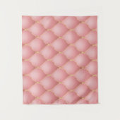 Luxe Blush Roze Rose Gold Diamond Tufted Patroon Wandkleed (Voorkant)