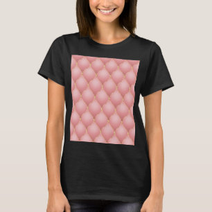 Luxe Blush Roze Rose Gold Diamond Tufted T-shirt