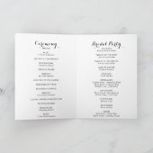 Luxe Boho Colorful Floral Programme de mariage pli (Intérieur)