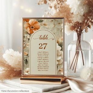 Luxe Boho Terracotta Beige Olijf Tafelnummer