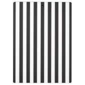 Luxe Bold Black and White Stripes met Gold Bar Klembord (Achterkant)