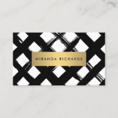 Luxe Bold Brushstrokies Carte de visite (Devant)