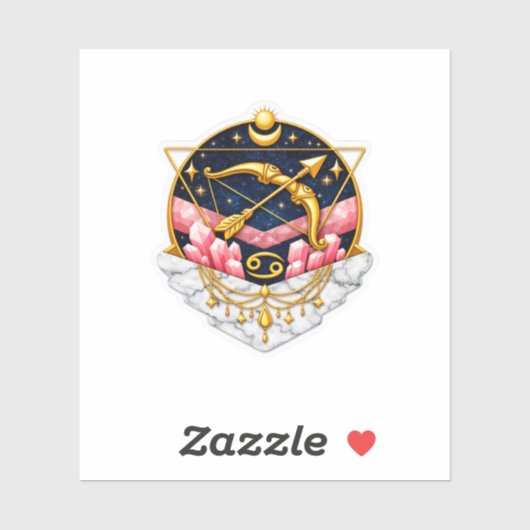 Luxe Boogschutter Goud Boogschutter Geometrische S Sticker (Vel)