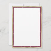 Luxe bordeaux goud 50ste bruiloft Jubileum Kaart (Achterkant)