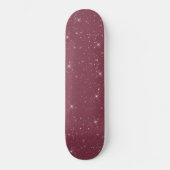 Luxe bordeauxsprankeling goud glitter confetti skateboard (Voorkant)