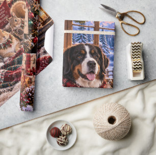 Luxe Bosvrienden Rode Kerstverpakking Cadeaupapier