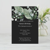 LUXE BOTANICAL BLACK SAGE BIRTHDAY KAART (Staand voorkant)