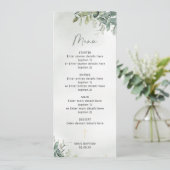 Luxe Botanische Doop Menu Kaart (Staand voorkant)