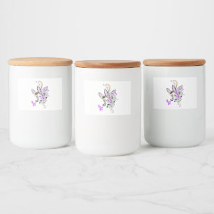 Luxe Botanische Paisley Collectie Voedselcontainer Etiket