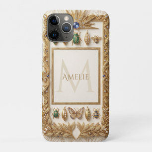 Luxe botanische sierlijst met eigen naam iPhone 11 pro hoesje