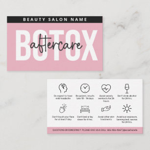Luxe Botox Lip Filler Nastruction Card Visitekaartje