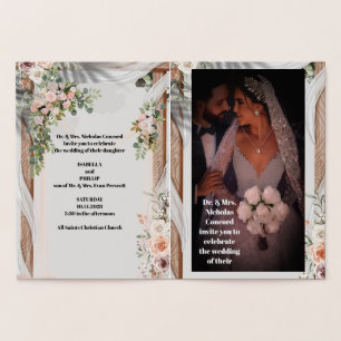 Luxe bruiloft uitnodiging Kaart – Elegante bruid &