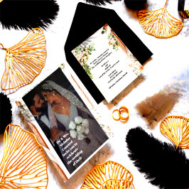 Luxe bruiloft uitnodiging Kaart – Elegante bruid &