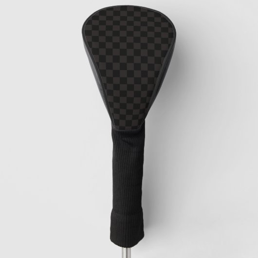 Luxe bruin/zwart gecheckt golfheadcover (Voorkant)