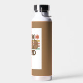 Luxe bruine waterfles van topkwaliteit voor u. (Links)