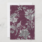 LUXE BURGUNDY ARGENT OR ANNIVERSAIRE INVITATION (Dos)