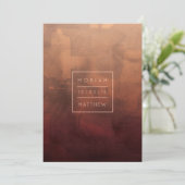 Luxe Burgundy en Blush Wedding Invitation Kaart (Staand voorkant)