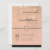 Luxe Burgundy en Blush Wedding Invitation Kaart (Achterkant)