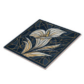 Luxe Calla Lily Pearl en Goud Tegeltje (Zijkant)