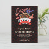 Luxe Casino Nacht Vegas 30e Verjaardagsfeest Kaart (Staand voorkant)
