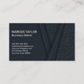 Luxe catering service | Abstract paneel | QR-code Visitekaartje (Achterkant)