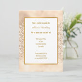 LUXE CHAMPAGNE GLITTER BIRTHDAY KAART (Staand voorkant)