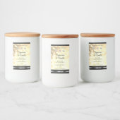 Luxe Champagne Glitter Product Labels Diamanten Voedselcontainer Etiket (Flessen)