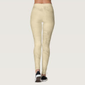 Luxe Champagne Gold Glitter Marble Add Text Leggings (Achterkant)