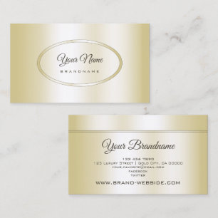 Luxe Champagne Golden Professional en Modern Visitekaartje