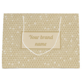 Luxe champagne-patroon groot cadeauzakje