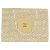 Luxe champagne-patroon groot cadeauzakje (Achterkant)