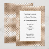 LUXE CHAMPAGNE SEQUIN DENT INVITATION (Devant / Derrière)
