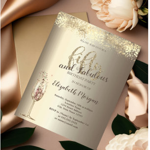 Luxe Champagneglas Gouden Confetti 50ste Verjaarda Kaart