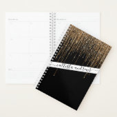 Luxe Chic Black Gold Fringe Parties scintillant ét (Devant avec enveloppe)